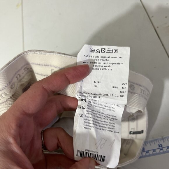 m.e.n.s. Heinecke & Klaproth Madrid-Made Linen-Cotton Mens Pants Men's Size 40 - Picture 9 of 12